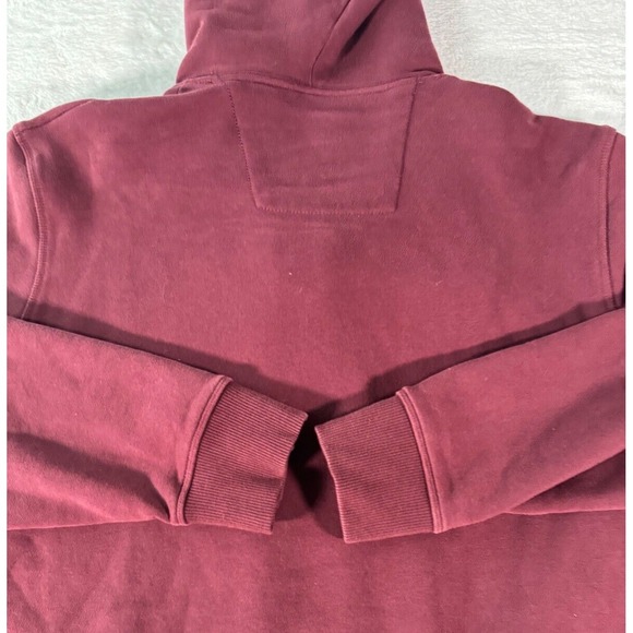 Mack Weldon Hoodie Medium Mens Maroon Sweatshirt Full Zip Jacket Everyday Casual - Picture 14 of 16